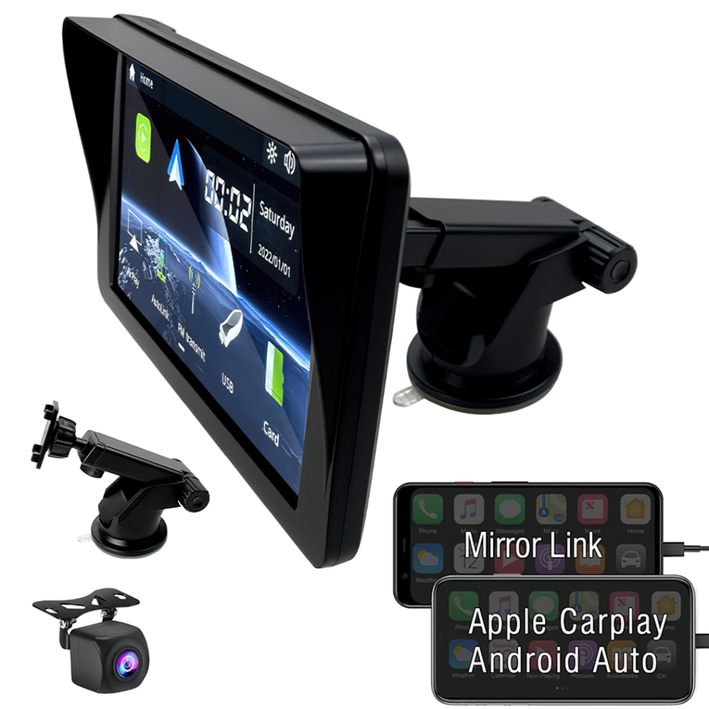 15322 Hicar หน้าจอ 7 นิ้ว หน้าจอcarplay +android auto เชื่อมต่อแบบไร้สายได้ รถรุ่นเก่าใช้ได้ทุกรุ่น